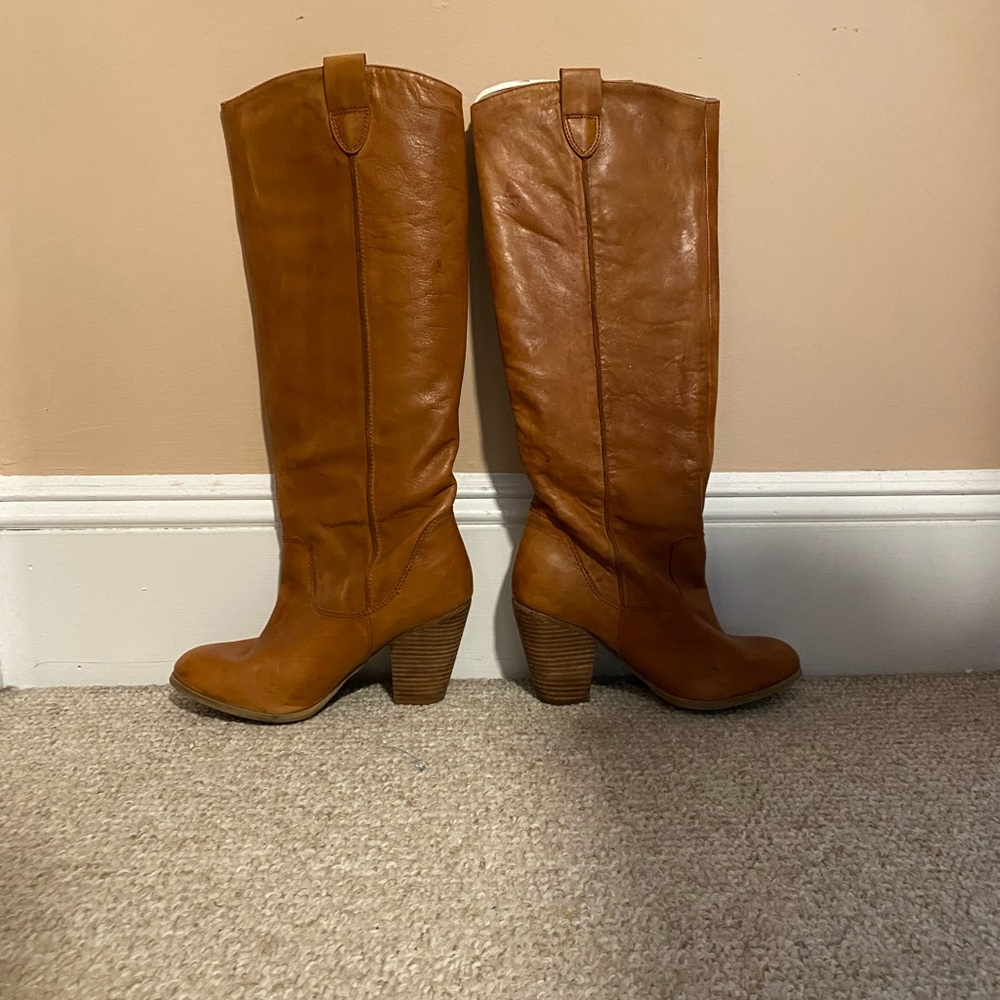 Aldo Brown Heeled Leather Boots